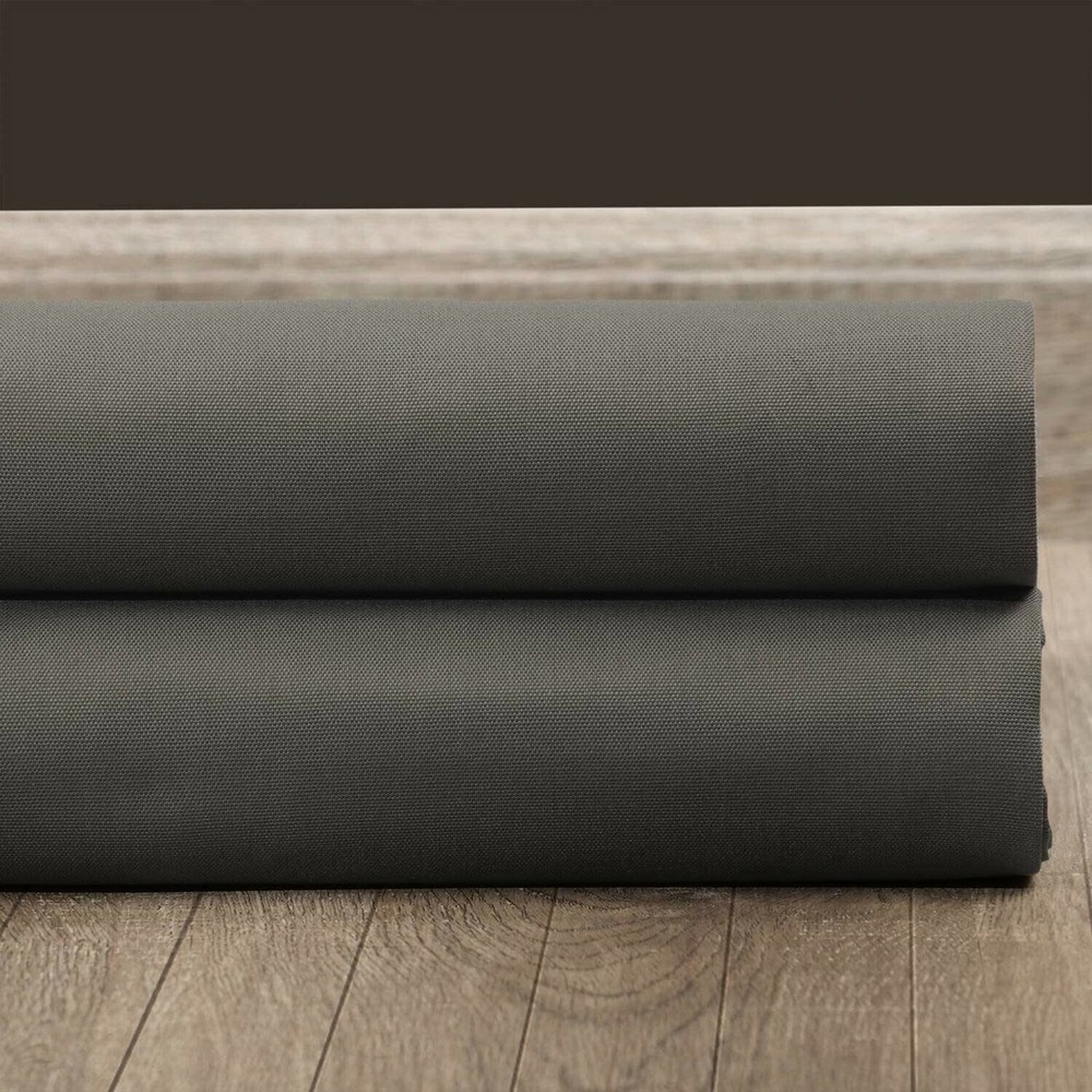 2 Curtain Panels Exclusive Fabrics & Furnishings PRCT-S04B-96 Solid Cotton - Picture 5 of 6